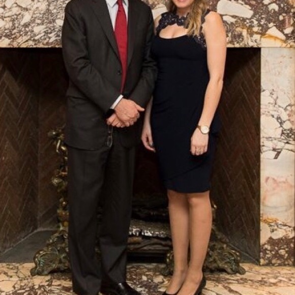 Sexy Navy Cinched Cocktail Dress - Picture 2 of 6